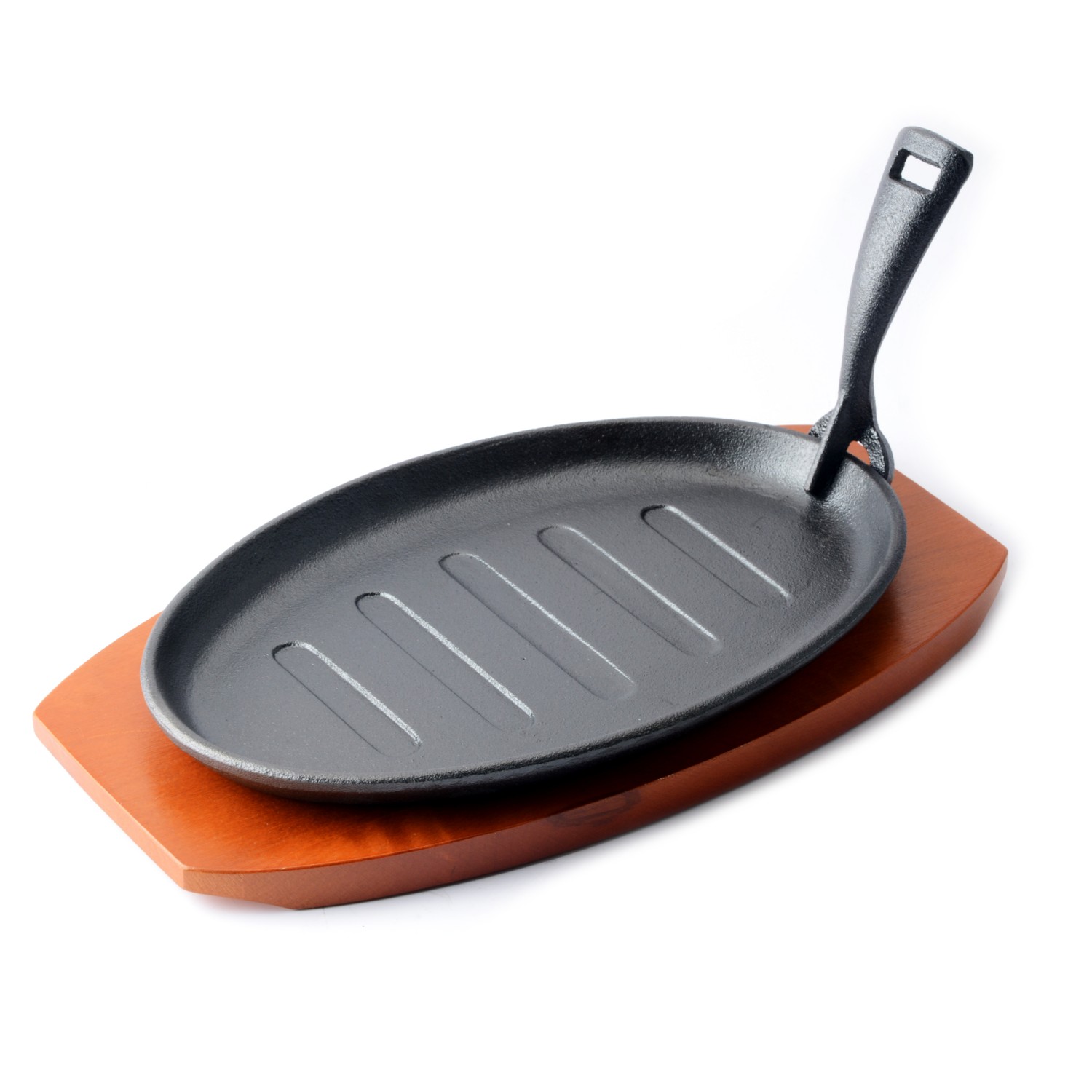 Gusseisen-Bratpfanne mit Grillrippen
