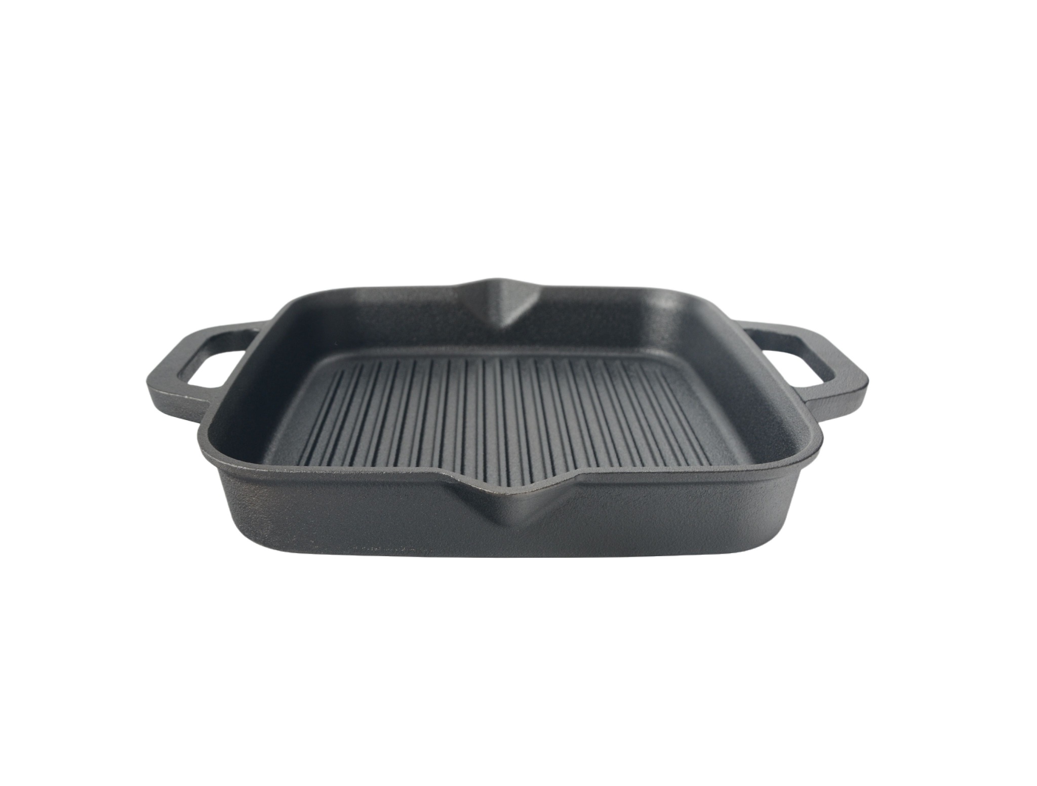30&nbsp;cm vorgebrannte quadratische Grillpfanne aus Gusseisen
