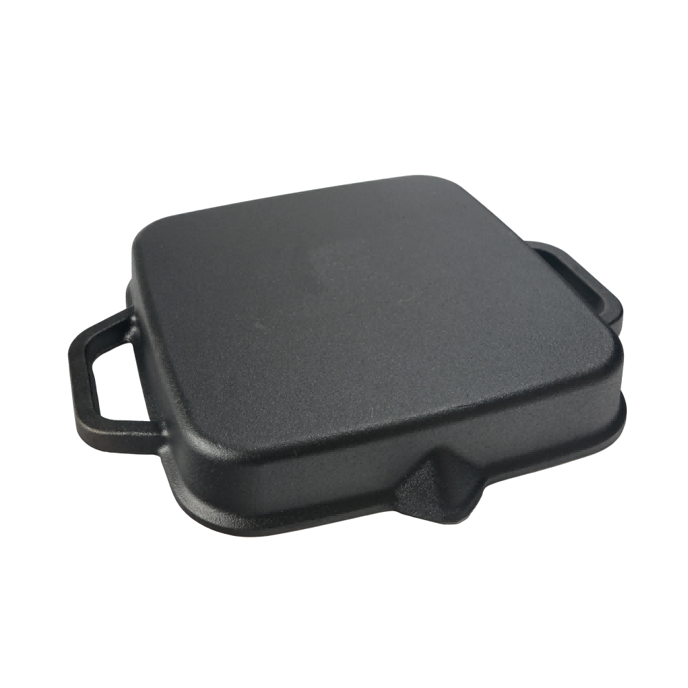 30&nbsp;cm vorgebrannte quadratische Grillpfanne aus Gusseisen