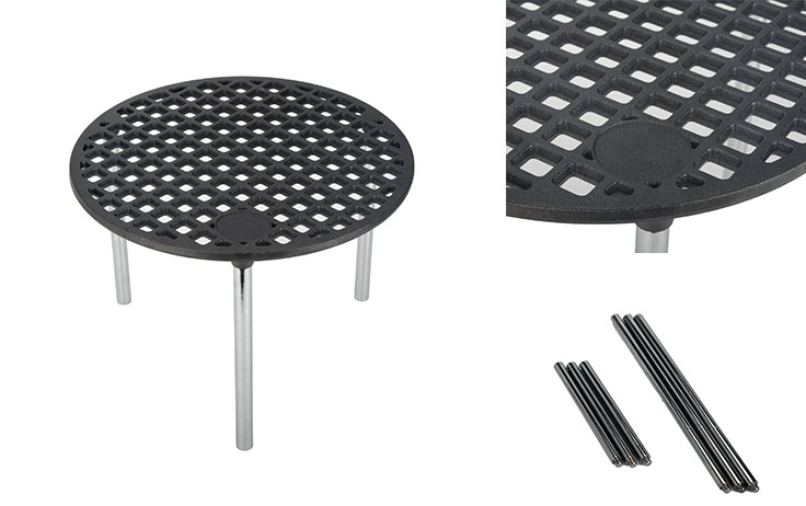 Camping-Grillpfanne aus Gusseisen mit Beinen
