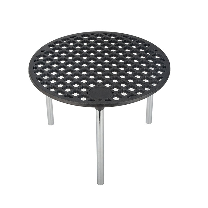 Camping-Grillpfanne aus Gusseisen mit Beinen
