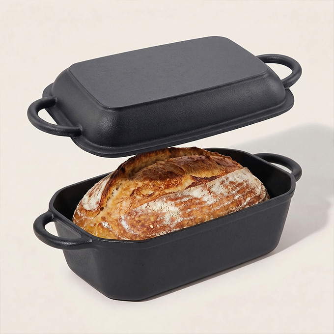 Gusseisen-Kastenform im Gro&szlig;handel: 2-in-1-Sauerteigform mit Deckel