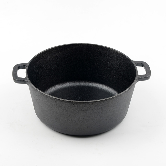 Ma&szlig;geschneidertes vorgew&uuml;rztes 2-in-1-Kochgeschirr aus Gusseisen mit doppeltem Dutch Oven