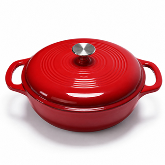 31 cm roter flacher Dutch Oven