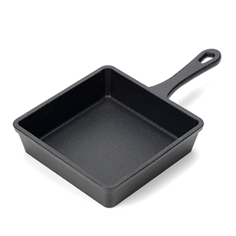 5,5-Zoll-Gusseisen-Mini-Quadratpfanne. Gusseisen-Mini-Bratpfanne