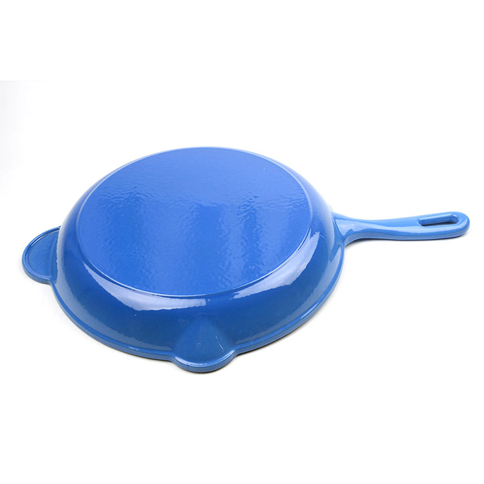 30 cm emaillierte Gusseisenpfanne mit zwei Griffen