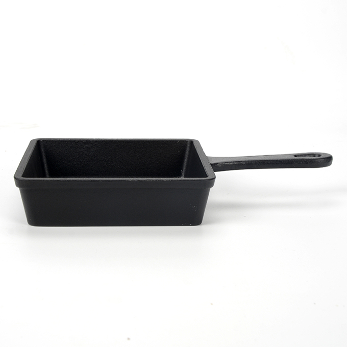 5,5-Zoll-Gusseisen-Mini-Quadratpfanne. Gusseisen-Mini-Bratpfanne