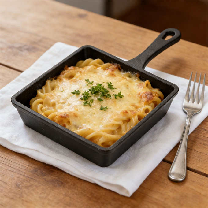 5,5-Zoll-Gusseisen-Mini-Quadratpfanne. Gusseisen-Mini-Bratpfanne