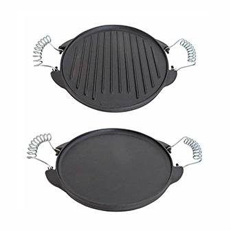 Umschaltbare Grillplatte aus Gusseisen