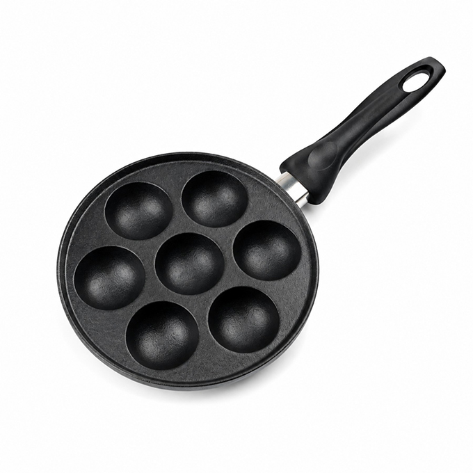 Gusseisenpfanne mit 7 L&ouml;chern