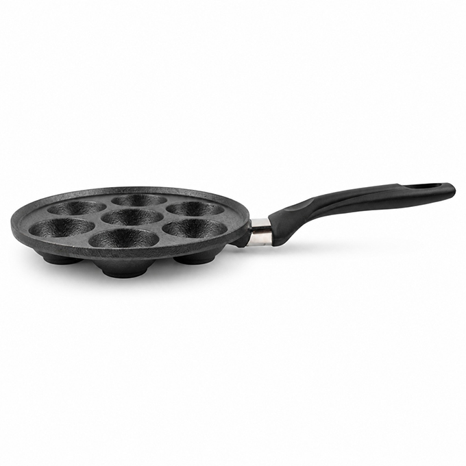 Gusseisenpfanne mit 7 L&ouml;chern