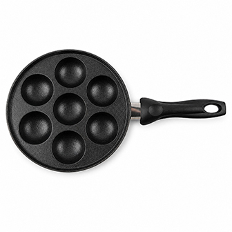 Gusseisenpfanne mit 7 L&ouml;chern