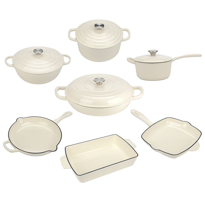 Emailliertes Gusseisen-Kochgeschirr-Set