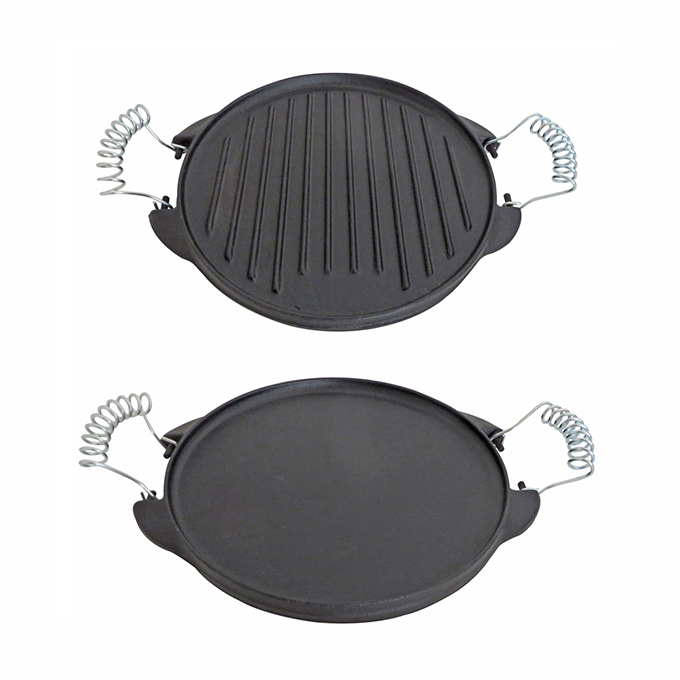 Umschaltbare Grillplatte aus Gusseisen