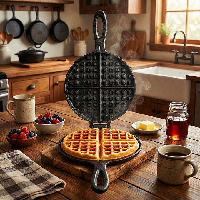 Gusseisen-Waffeleisen