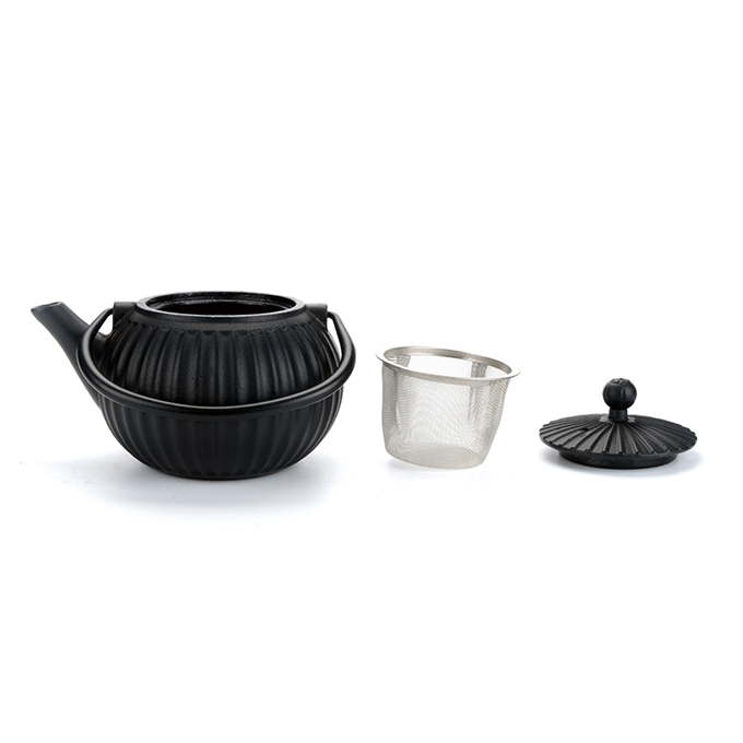 Teekessel aus Gusseisen mit Teesieb, japanisches Tetsubin