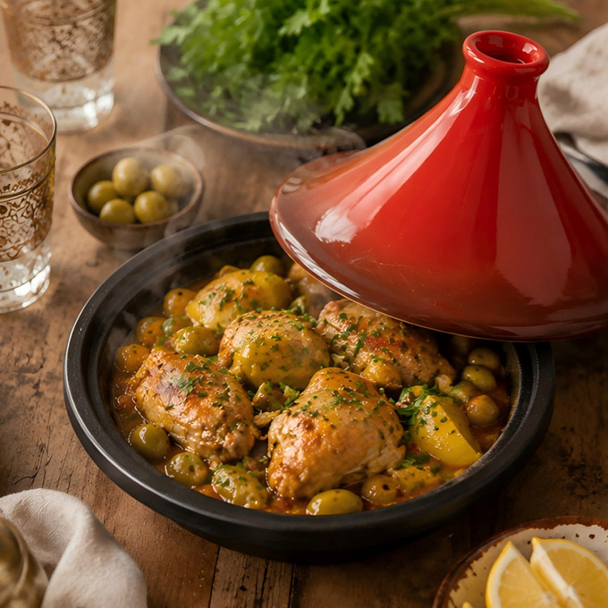 Emaillierter Gusseisen-Tajine-Topf