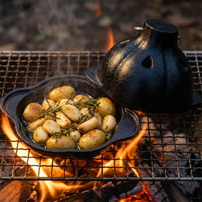 Knoblauchr&ouml;ster aus Gusseisen