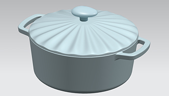 Emaille-Dutch-Oven 3D-Darstellung