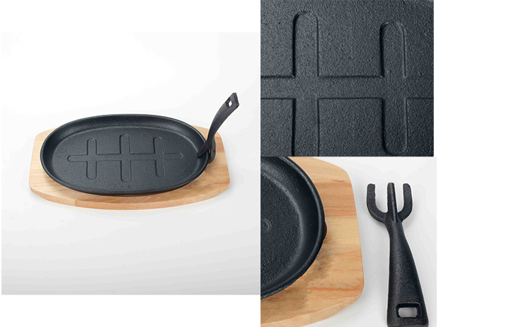 Steakplatte aus Gusseisen