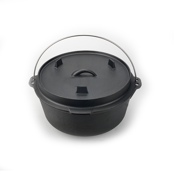 Camping Dutch Oven mit B&uuml;gelgriff