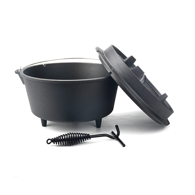 Camping Dutch Oven mit B&uuml;gelgriff