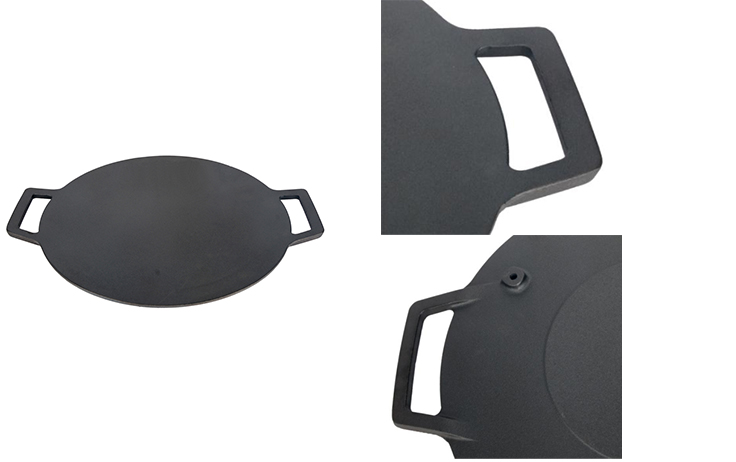 42 cm glatte Gusseisen-Grillplatte mit zwei Griffen