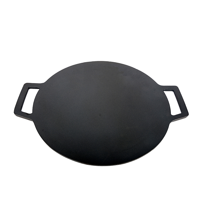 42 cm glatte Gusseisen-Grillplatte mit zwei Griffen