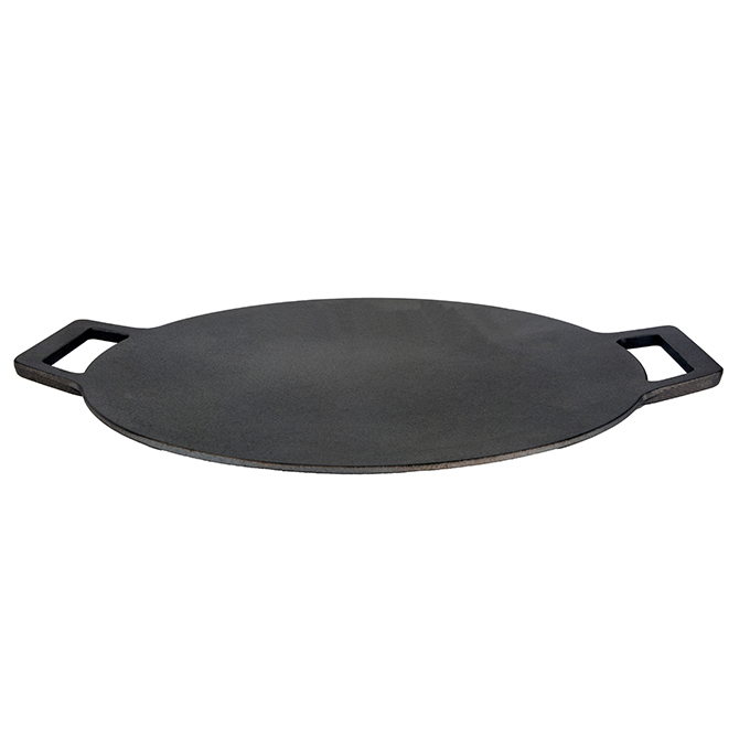 42 cm glatte Gusseisen-Grillplatte mit zwei Griffen