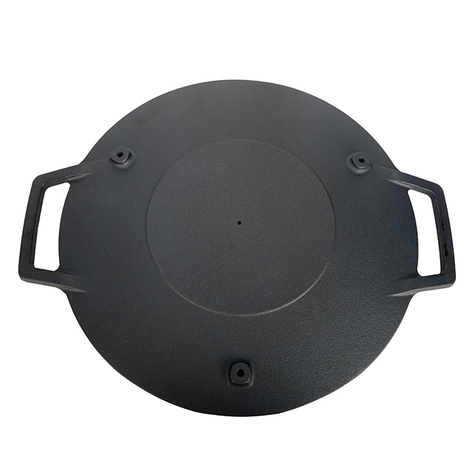 42 cm glatte Gusseisen-Grillplatte mit zwei Griffen