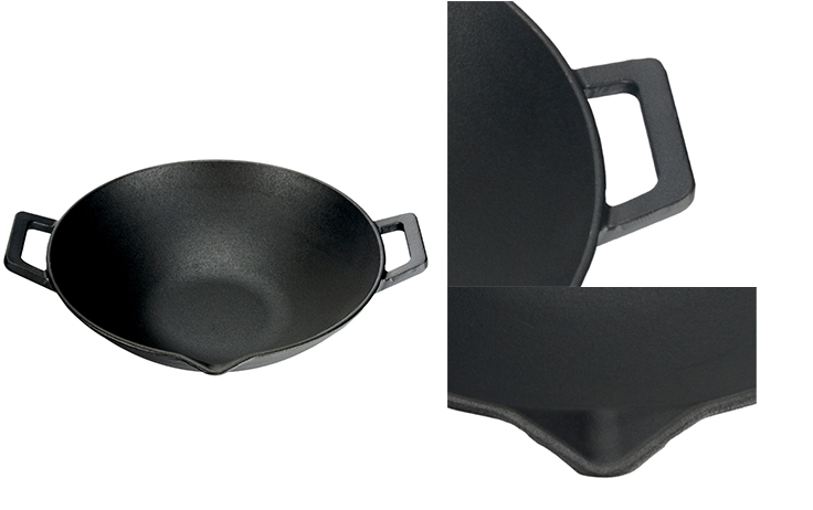 Gusseisen-Wok mit Ausgie&szlig;er