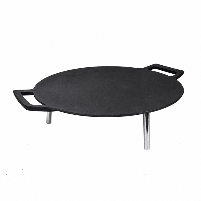 42 cm glatte Gusseisen-Grillplatte mit zwei Griffen