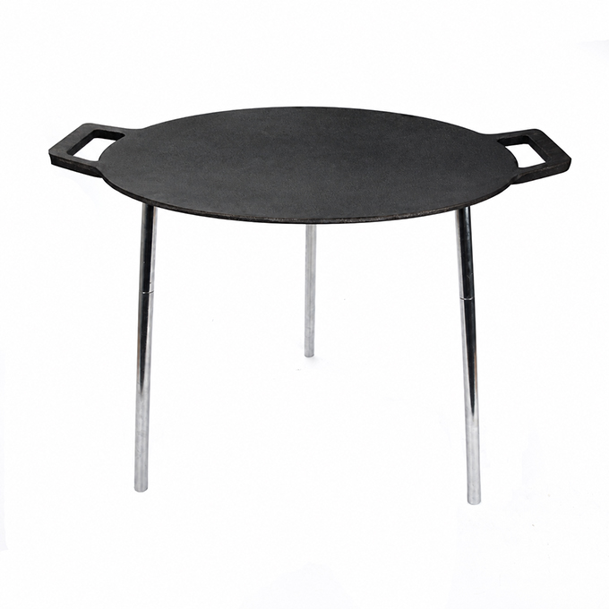 42 cm glatte Gusseisen-Grillplatte mit zwei Griffen